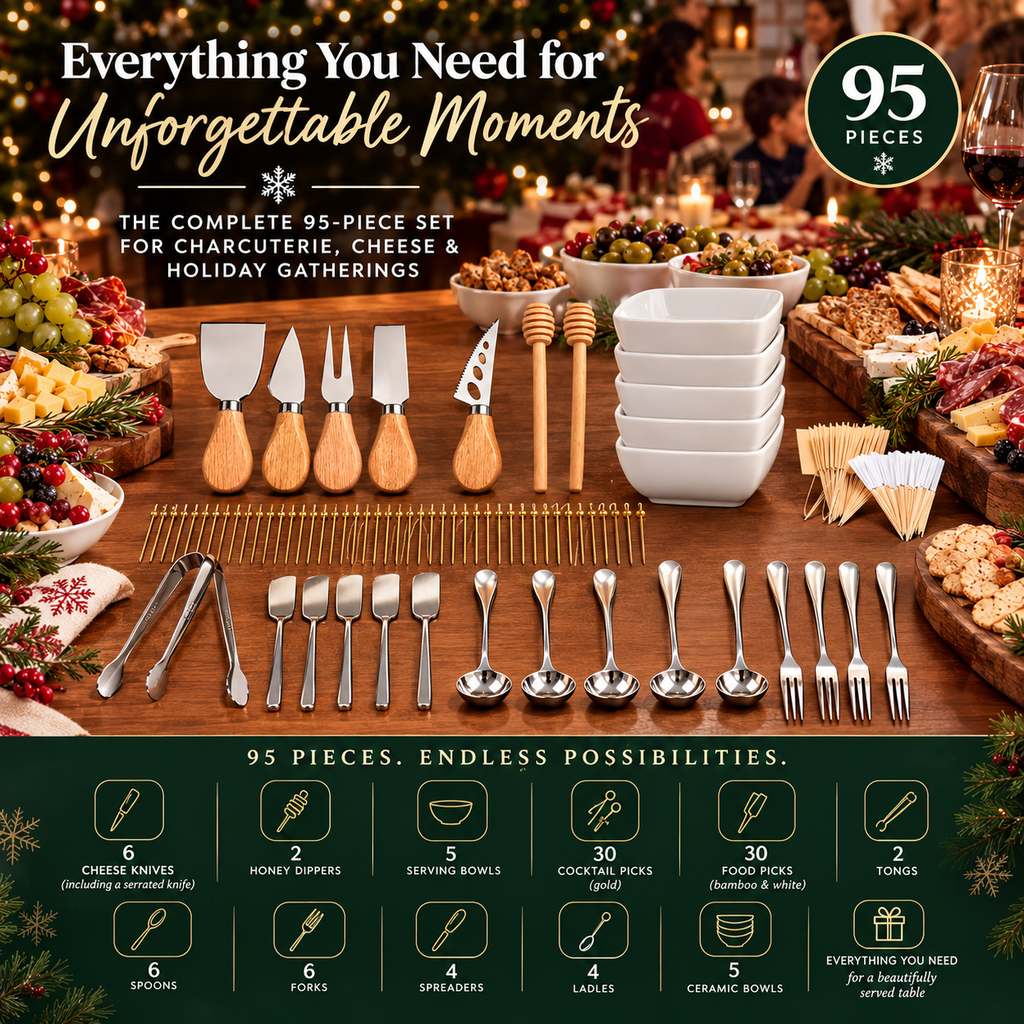 95-Piece Cheese Knife & Spreader Kit For Charcuterie
