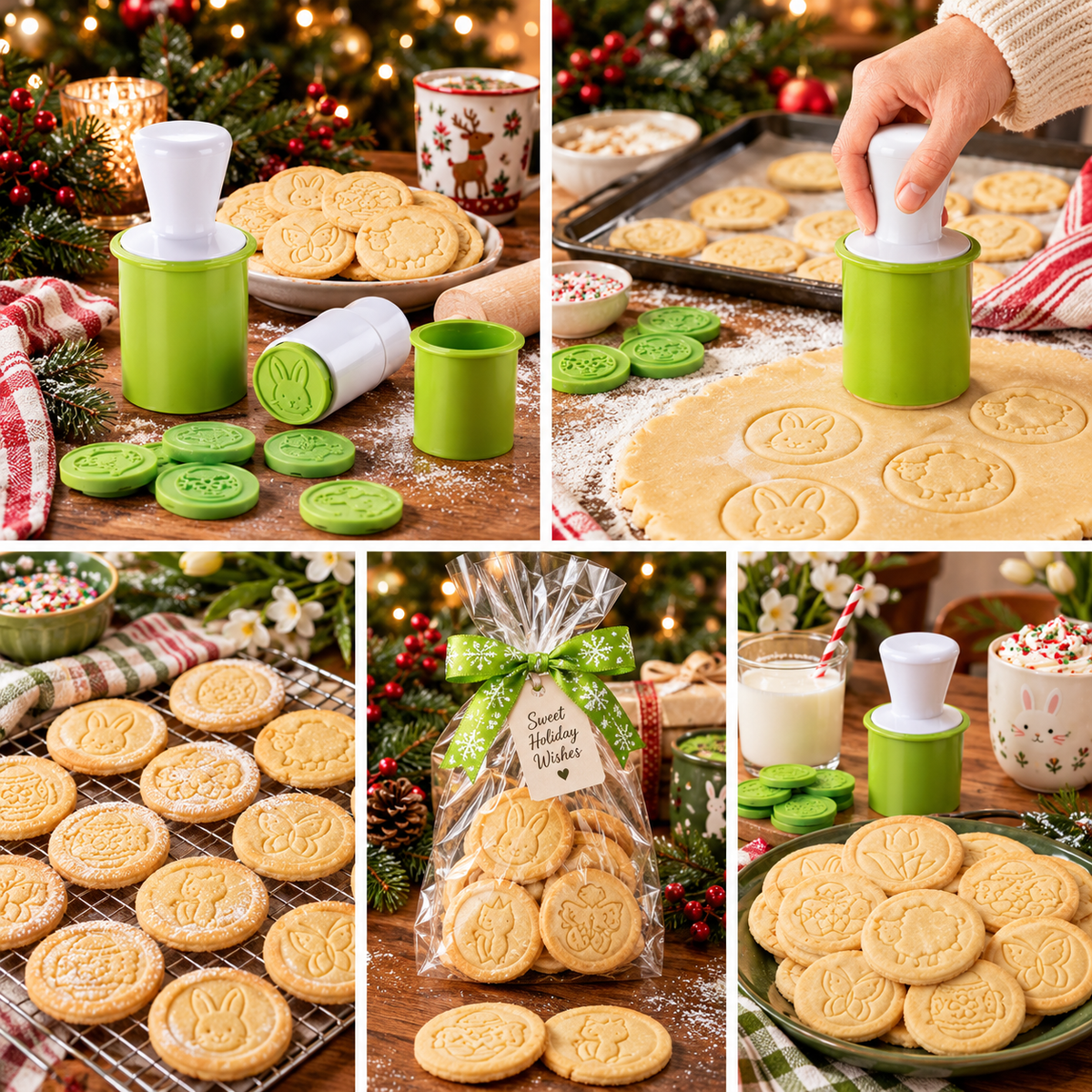 6-Piece Baking Christmas Cookie Cutter Set