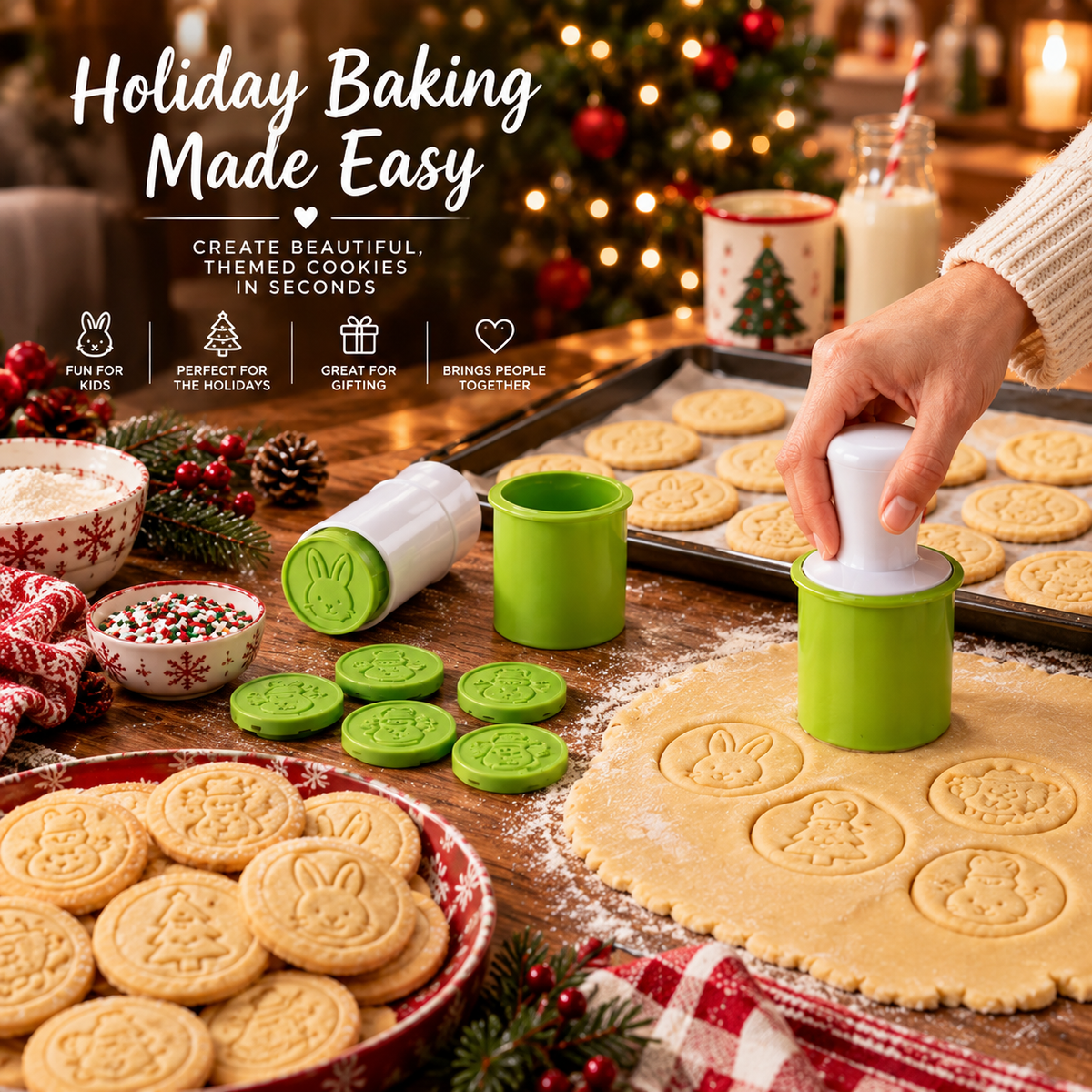 6-Piece Baking Christmas Cookie Cutter Set
