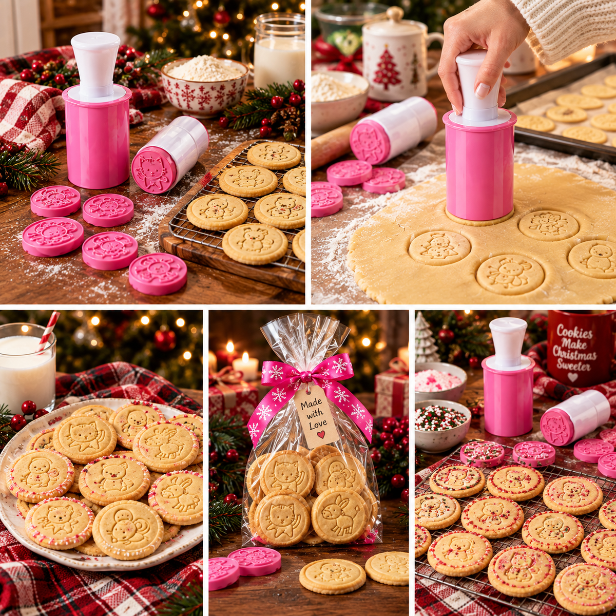 6-Piece Baking Christmas Cookie Cutter Set