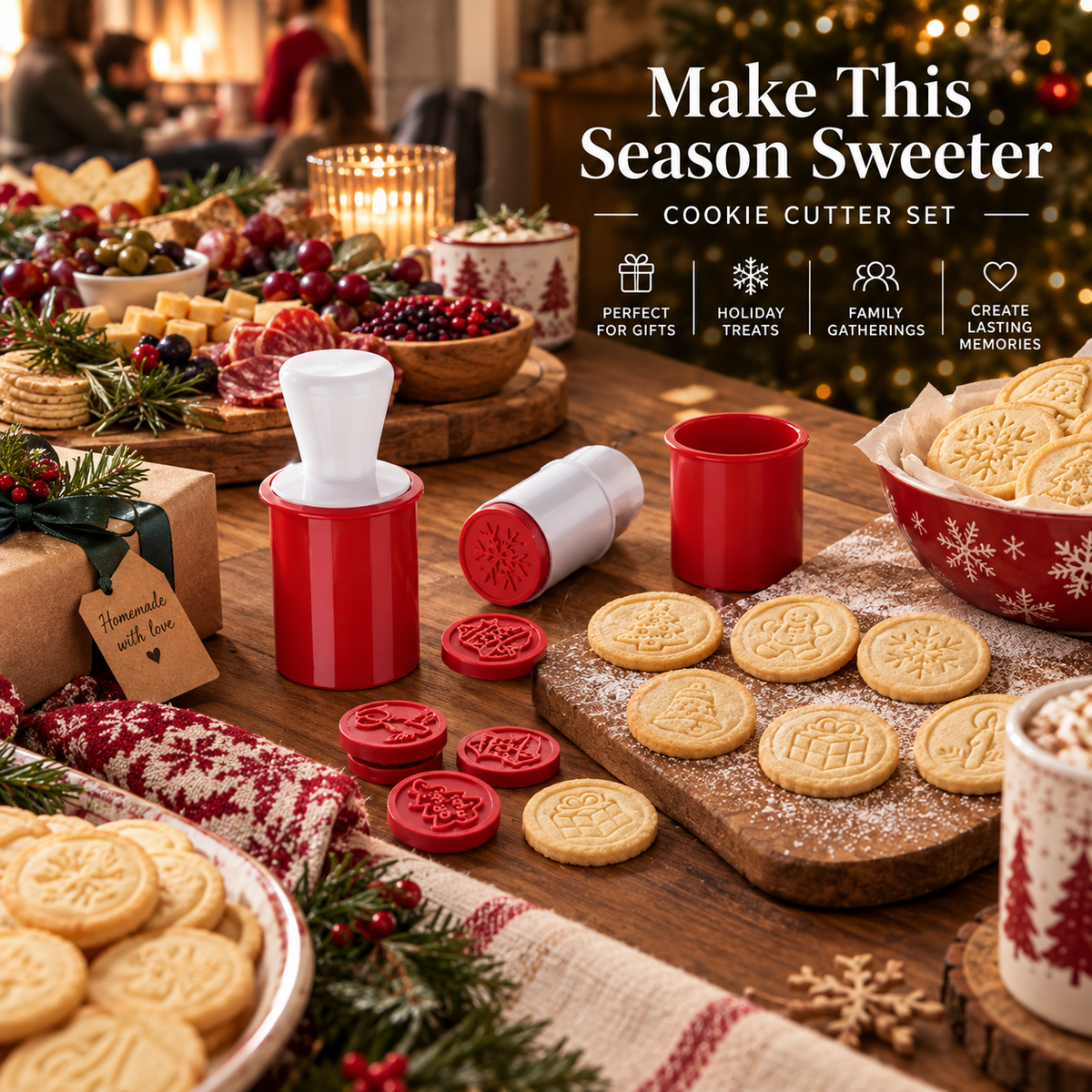 6-Piece Baking Christmas Cookie Cutter Set