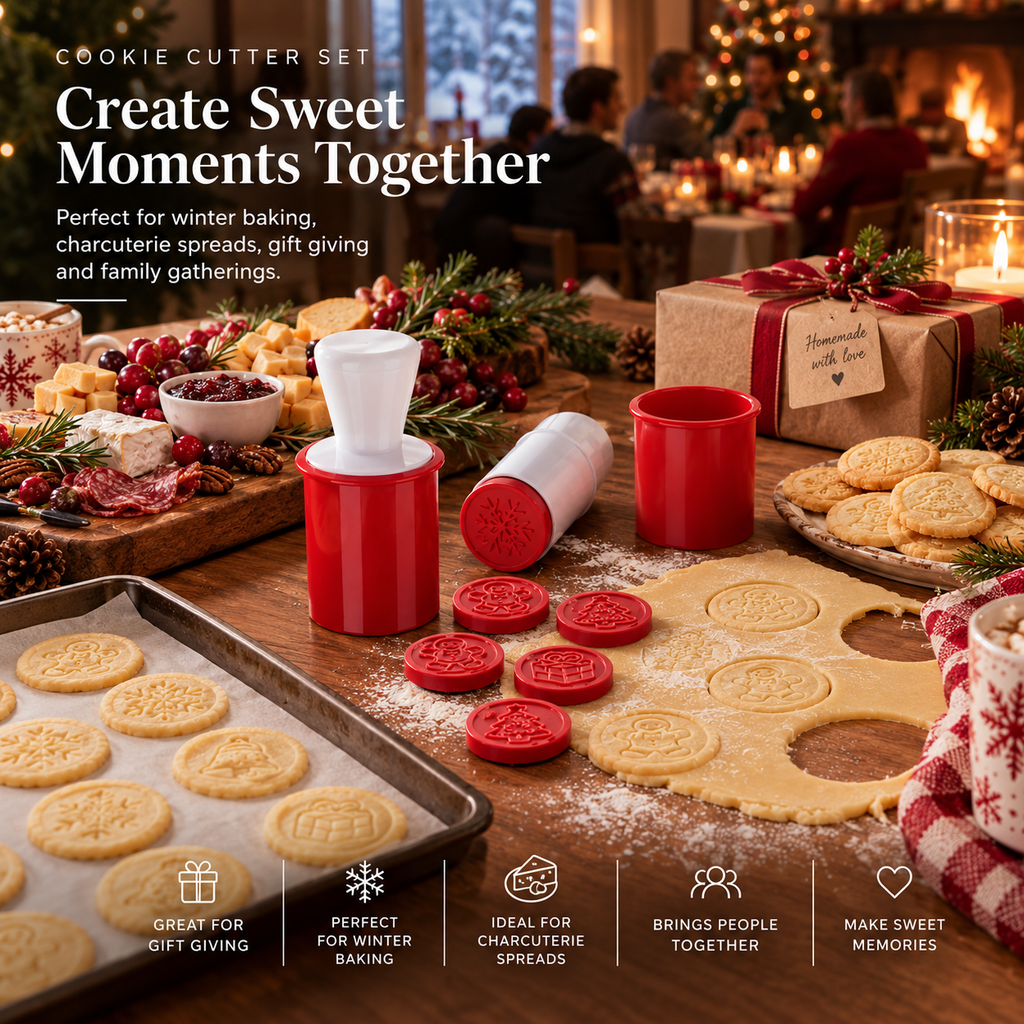 6-Piece Baking Christmas Cookie Cutter Set