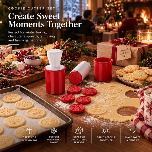 6-Piece Baking Christmas Cookie Cutter Set