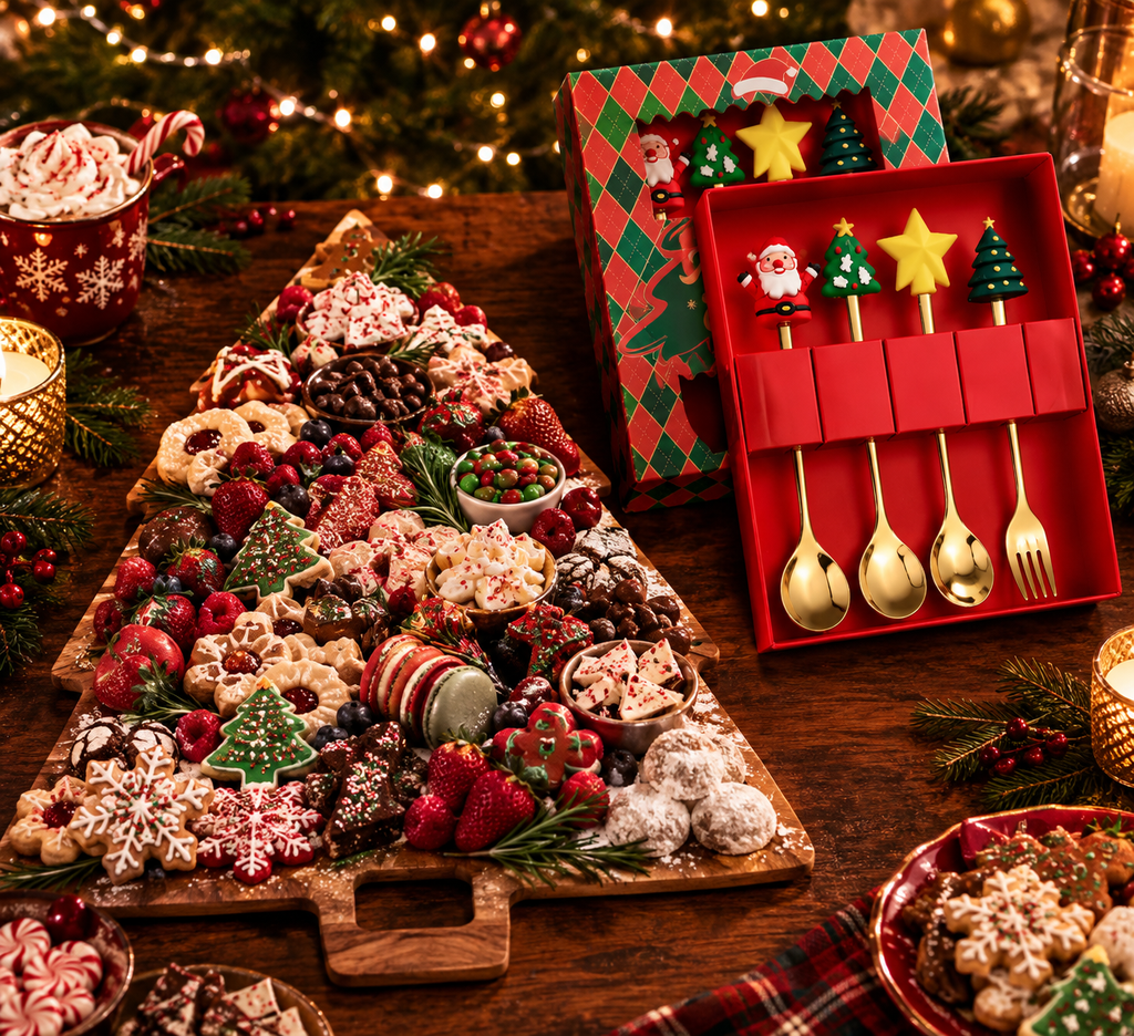 Acacia Wood Christmas Charcuterie Board