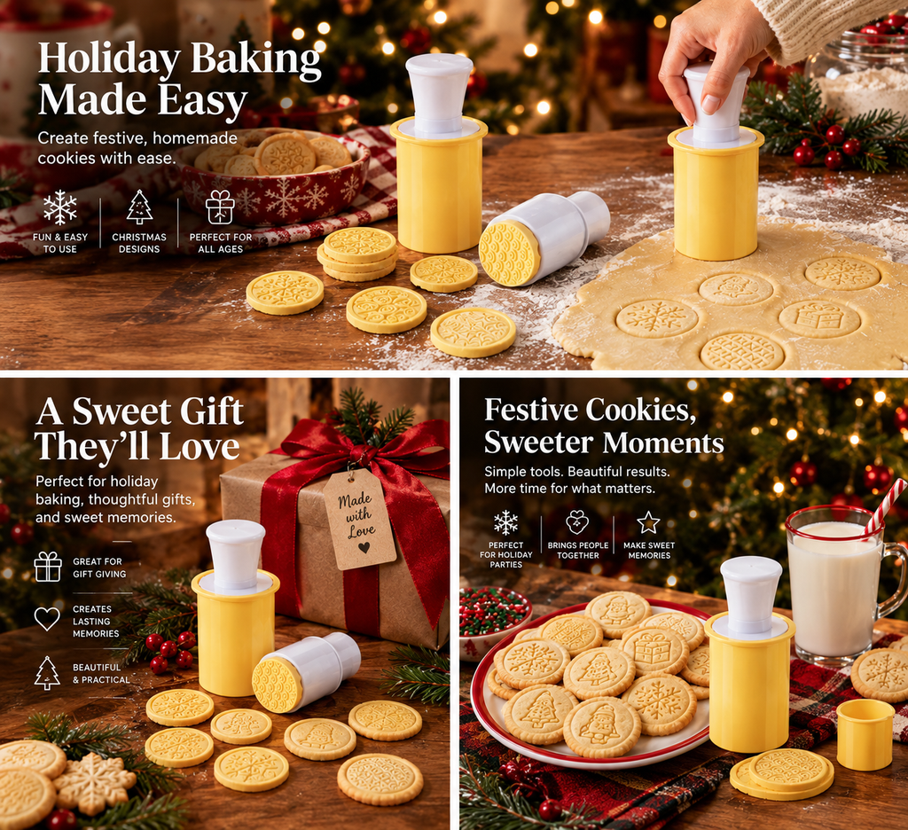 6-Piece Baking Christmas Cookie Cutter Set